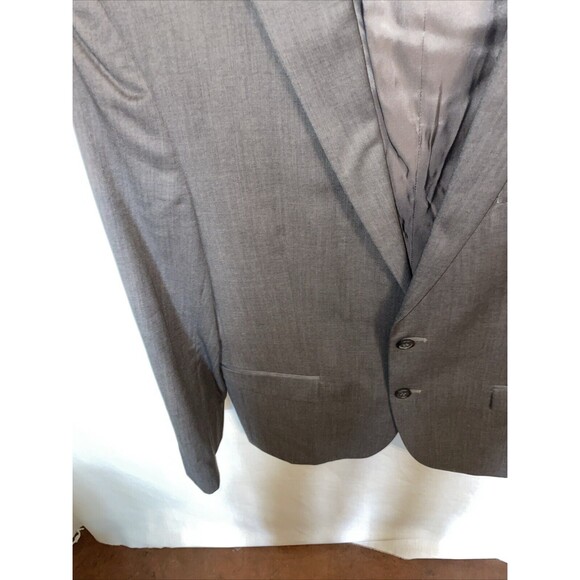 Egara Men’s Dress Blazer Size 44R Gray Wool Slim Fit Business Formal Party - Picture 6 of 13